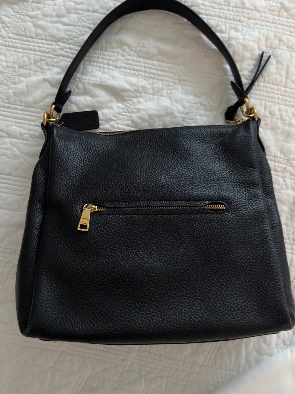 Coach Shay Black Pebbled Leather Bag 💼 - Picture 4 of 6